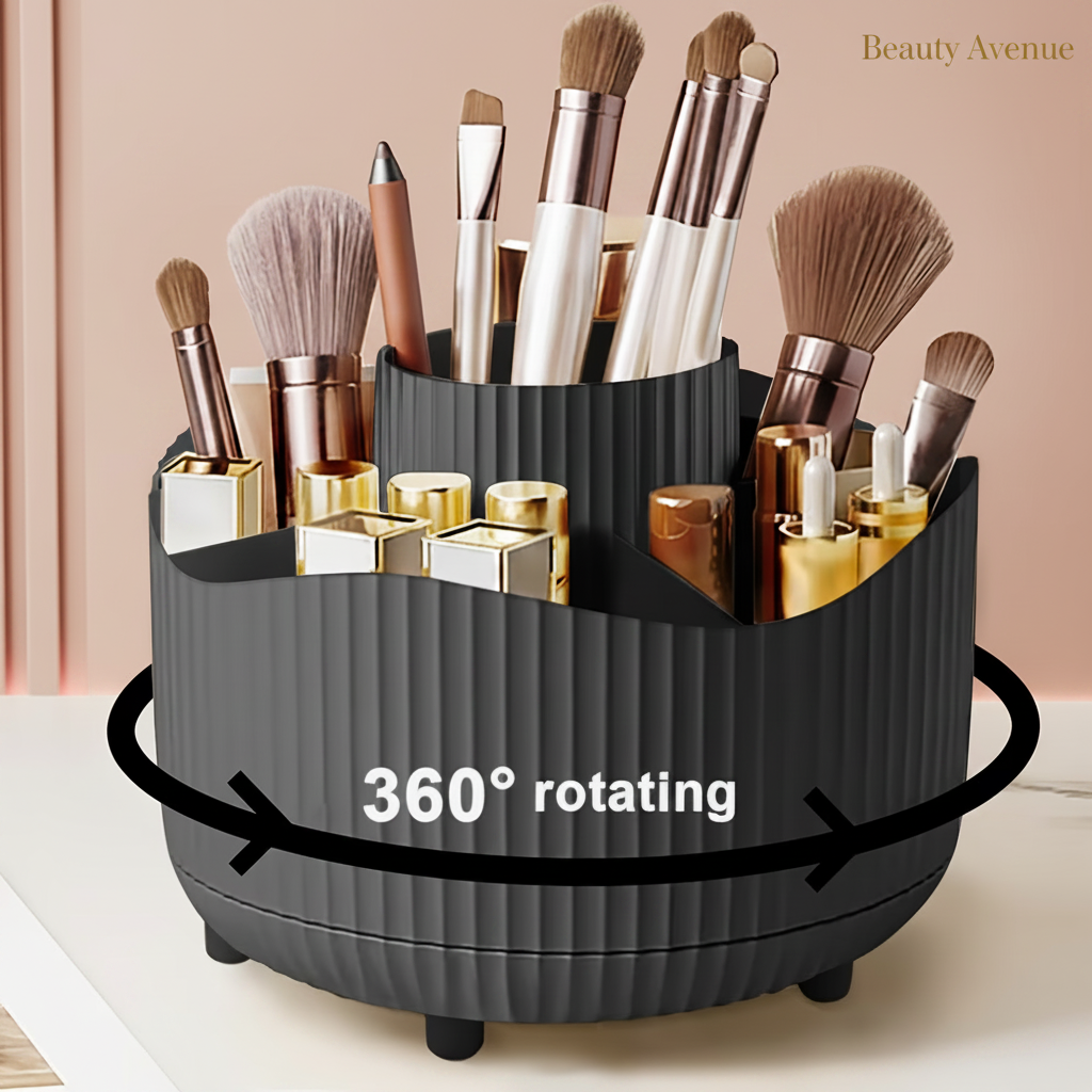 360° Rotating Organizer – Rose Gold Background