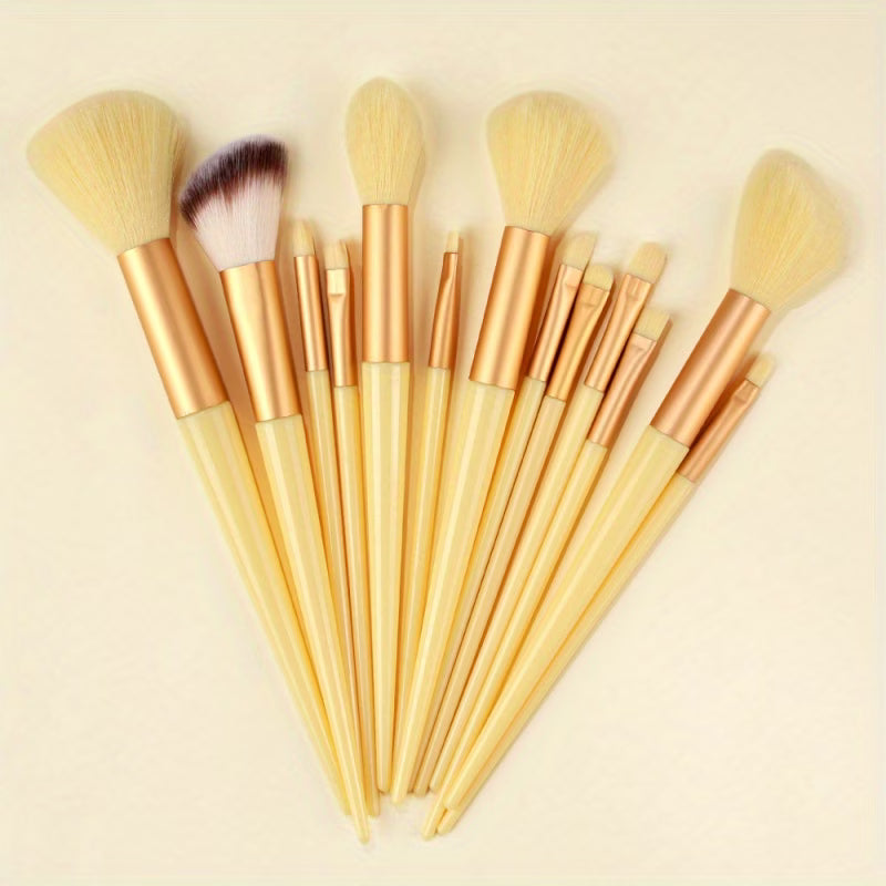 13PCS Soft Fluffy Makeup Brushes Set with Beauty Sponge